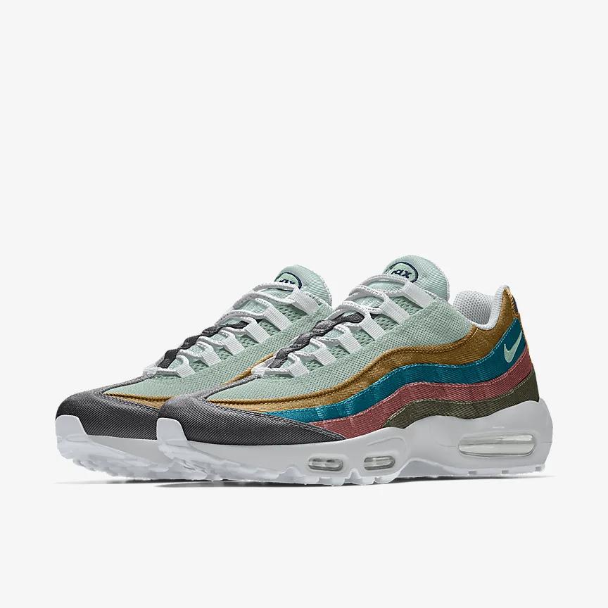 Giày Nike Air Max 95 By You Nữ Xám Nâu